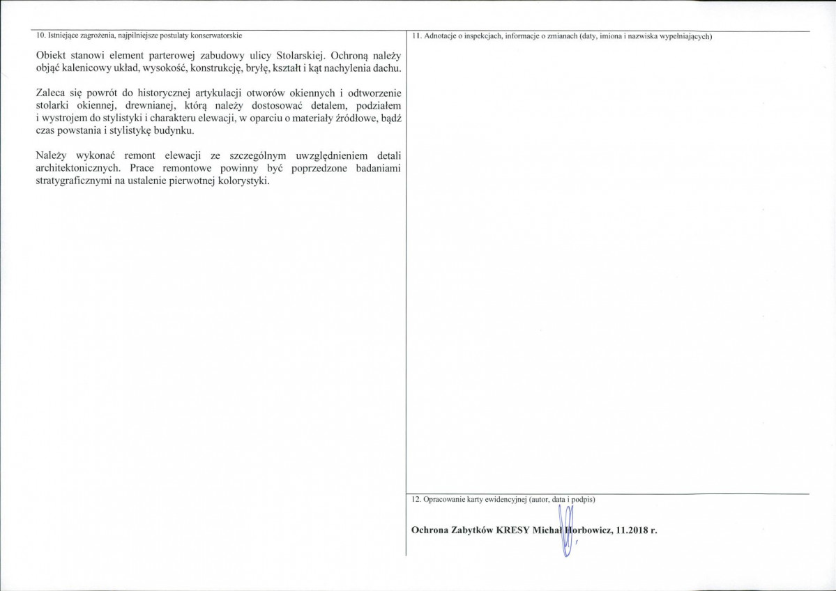KEZN - Karta obiektu niewpisanego do rejestru, skan nr 2