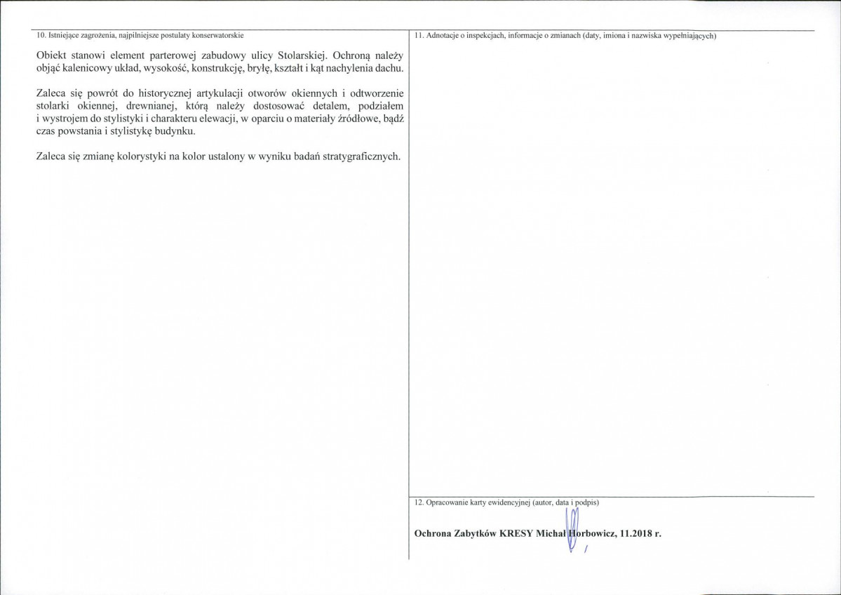 KEZN - Karta obiektu niewpisanego do rejestru, skan nr 2