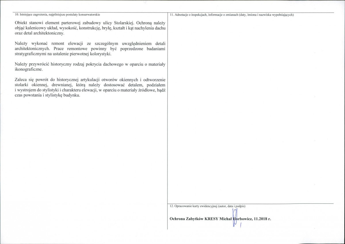 KEZN - Karta obiektu niewpisanego do rejestru, skan nr 2