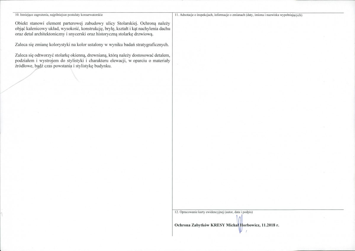 KEZN - Karta obiektu niewpisanego do rejestru, skan nr 2
