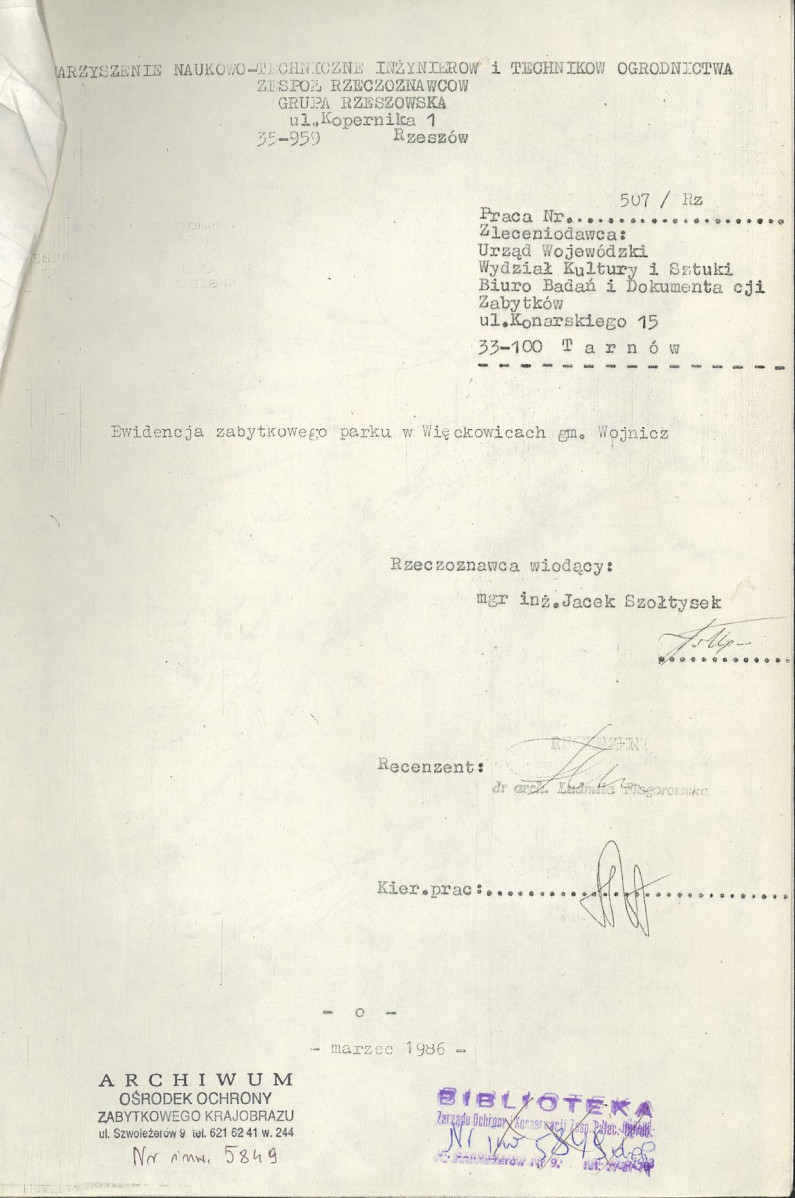 Ewidencja parkowa, skan nr 4