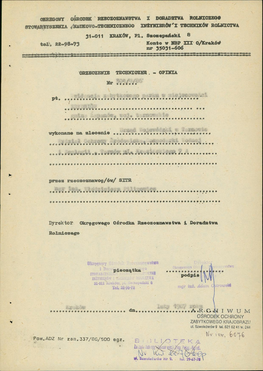 EP - Ewidencja parkowa, skan nr 6