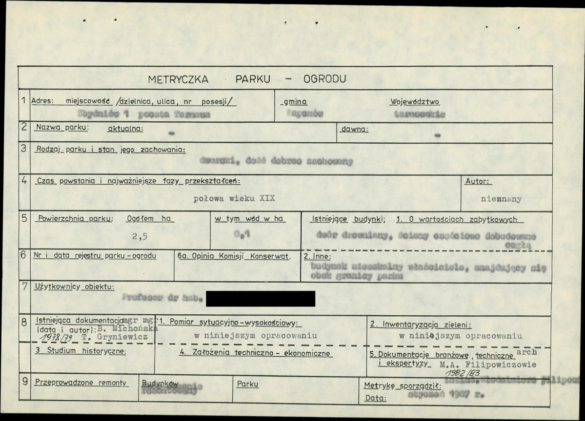 EP - Ewidencja parkowa, skan nr 10