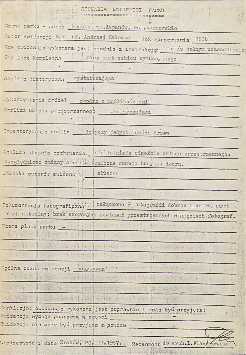 EP - Ewidencja parkowa, skan nr 8