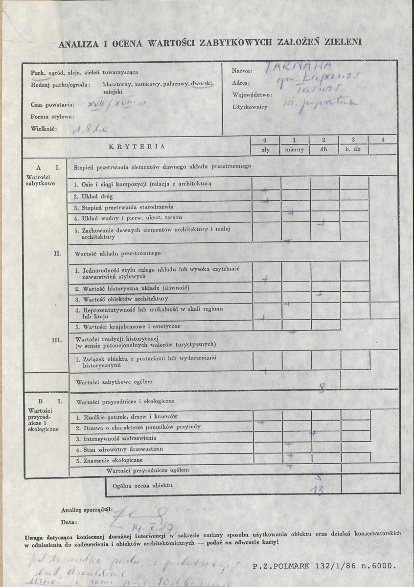 EP - Ewidencja parkowa, skan nr 5