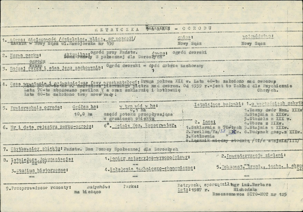 Ewidencja parkowa, skan nr 9