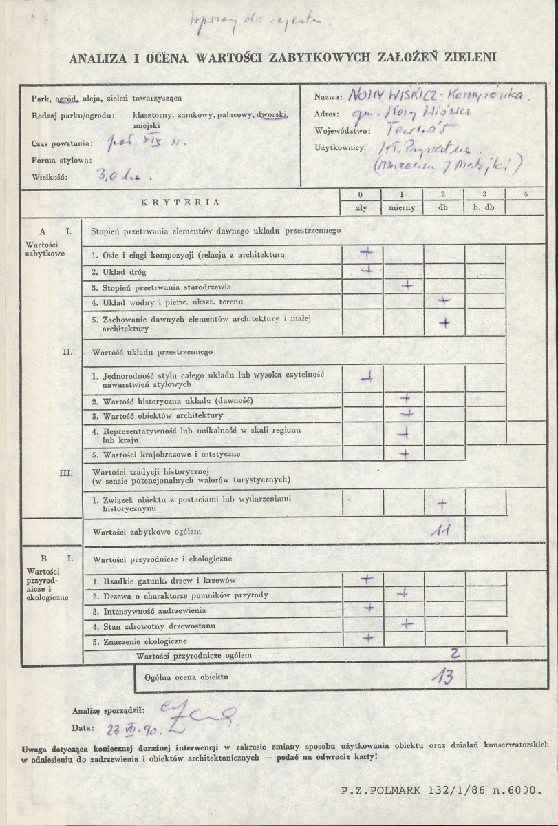 EP - Ewidencja parkowa, skan nr 3