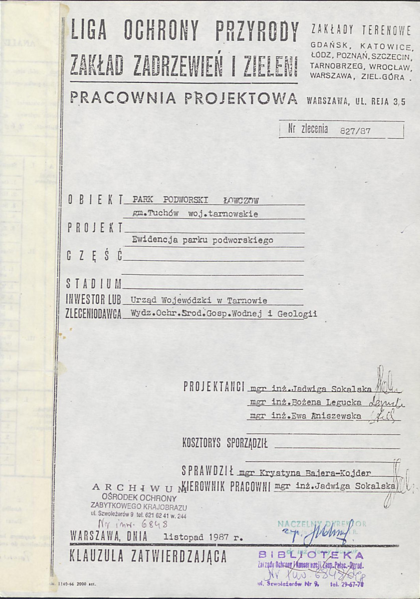 Ewidencja parkowa, skan nr 4