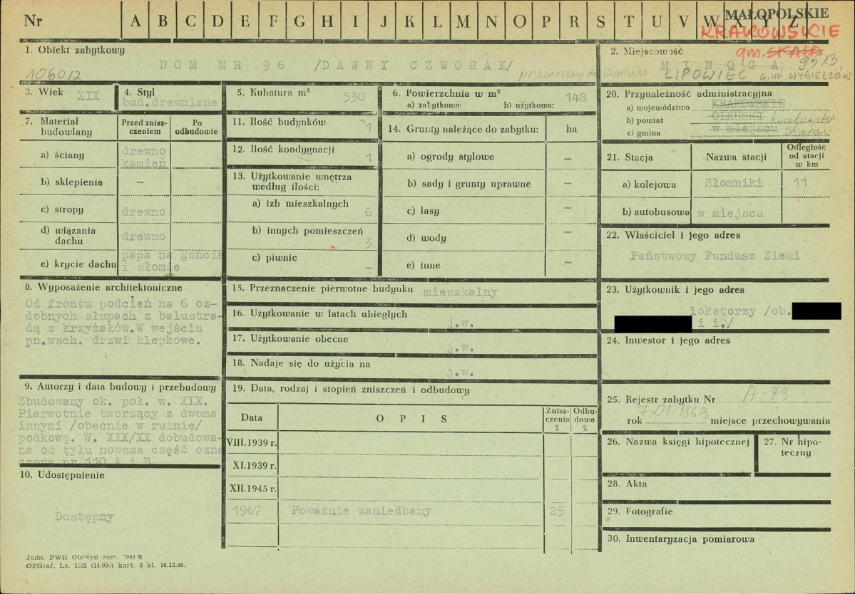 KZ - Karta zielona, skan nr 1