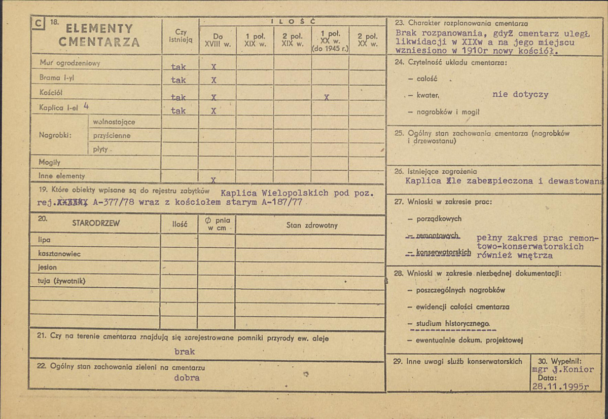 KC - Karta cmentarza, skan nr 2