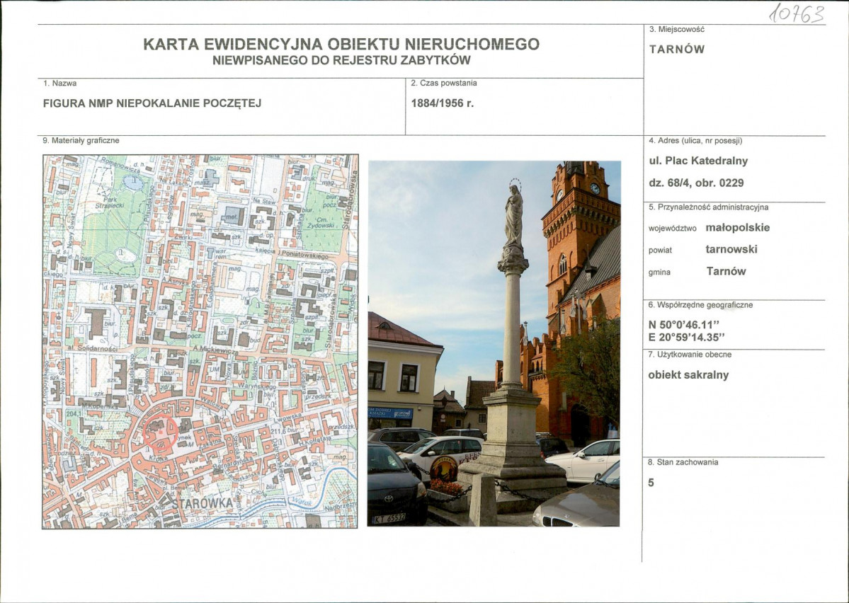 KEZN - Karta obiektu niewpisanego do rejestru, skan nr 1