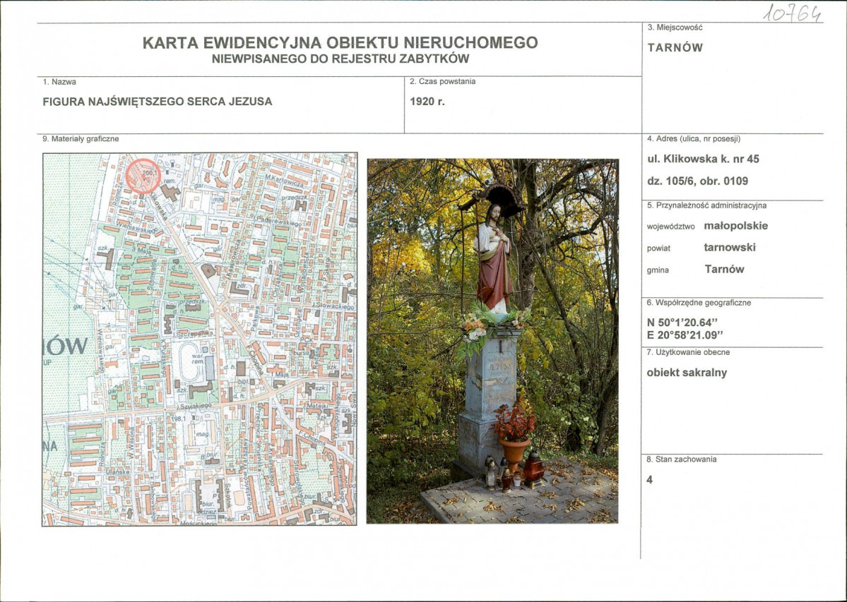 KEZN - Karta obiektu niewpisanego do rejestru, skan nr 1