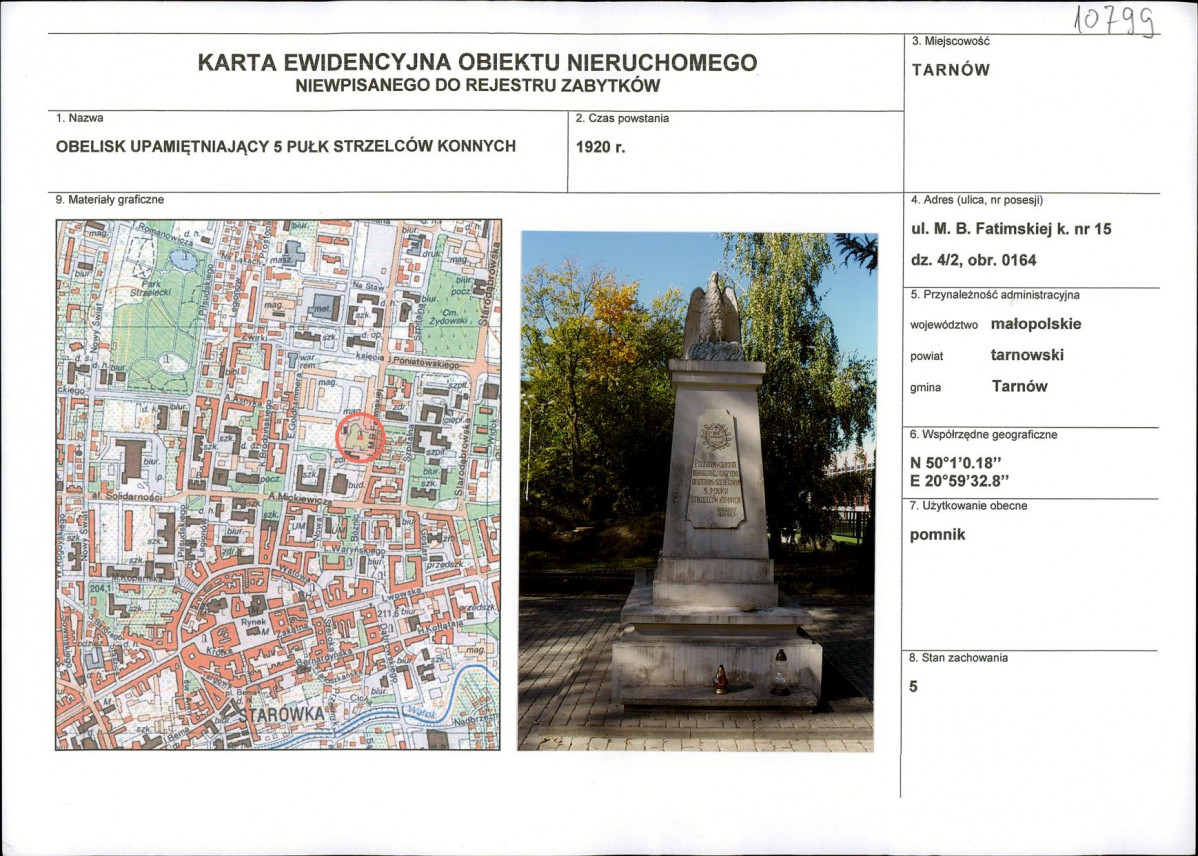 KEZN - Karta obiektu niewpisanego do rejestru, skan nr 1