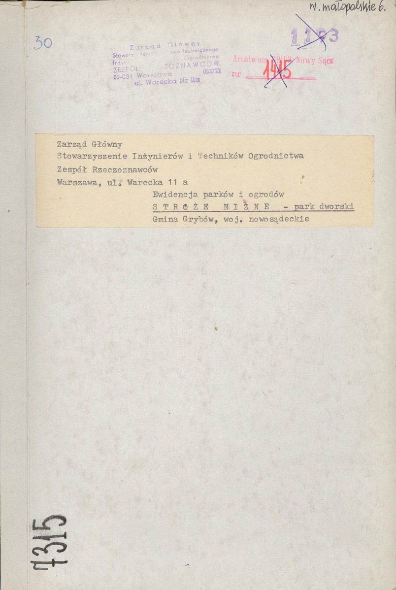 Ewidencja parkowa, skan nr 1