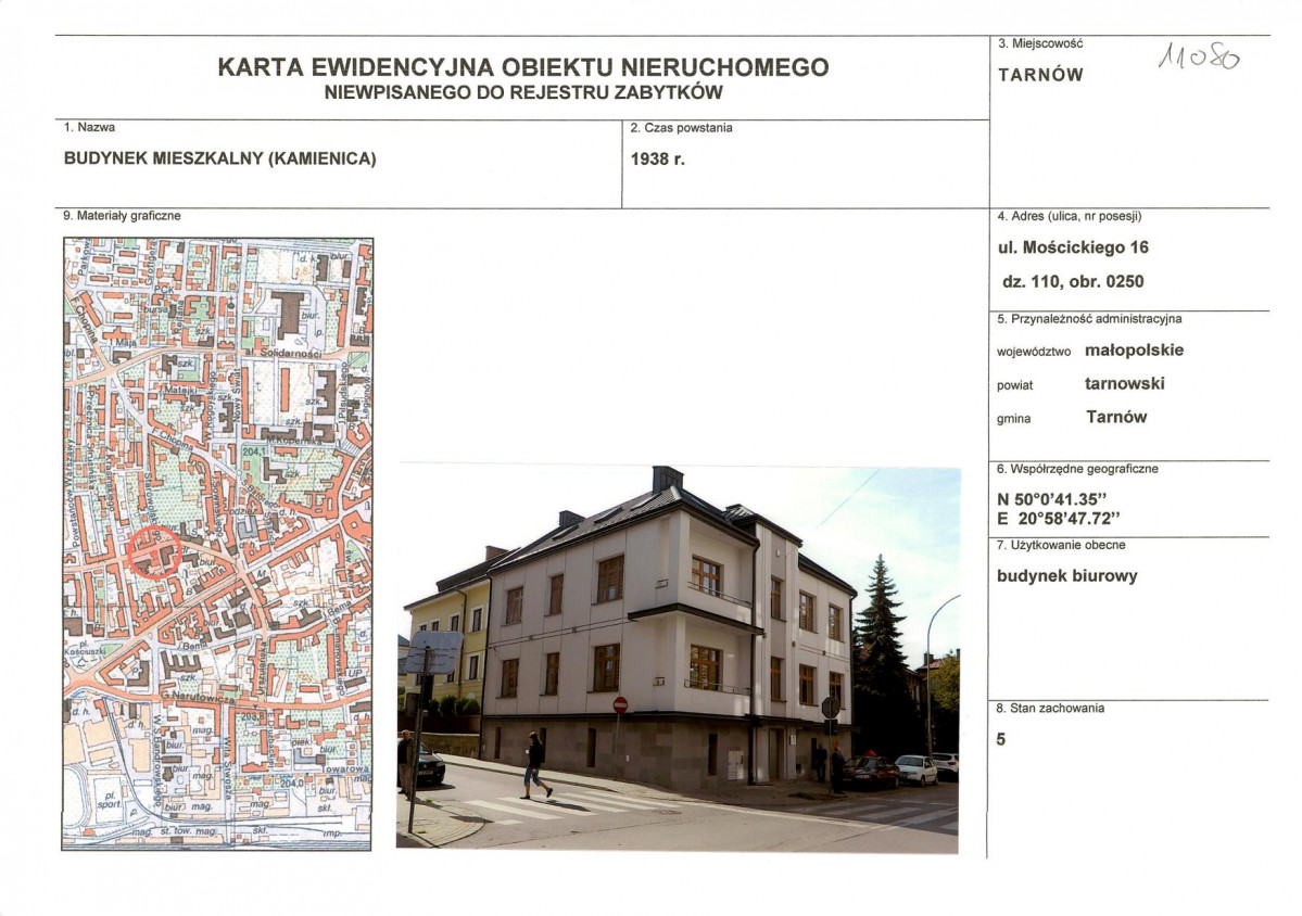 KEZN - Karta obiektu niewpisanego do rejestru, skan nr 1