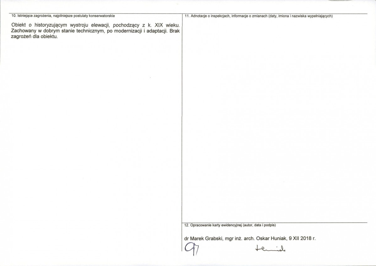 KEZN - Karta obiektu niewpisanego do rejestru, skan nr 2