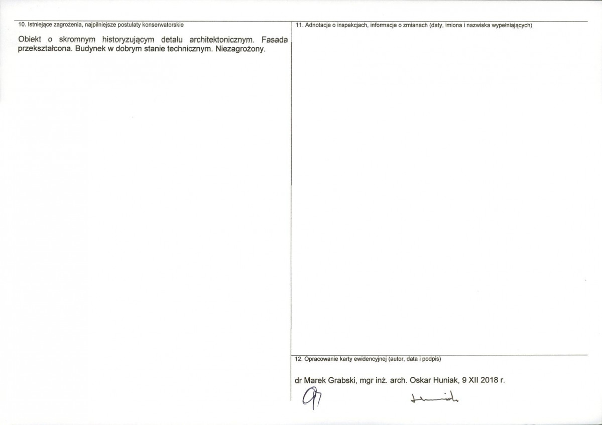 KEZN - Karta obiektu niewpisanego do rejestru, skan nr 2