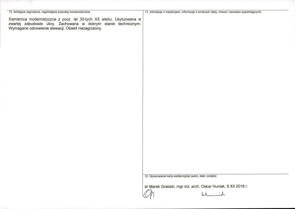 KEZN - Karta obiektu niewpisanego do rejestru, skan nr 2
