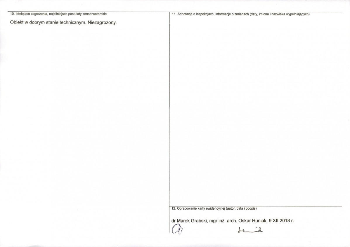 KEZN - Karta obiektu niewpisanego do rejestru, skan nr 2