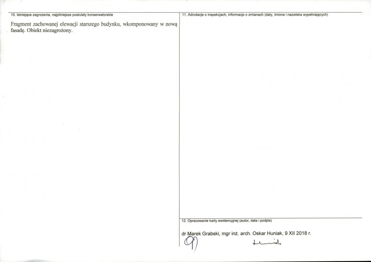 KEZN - Karta obiektu niewpisanego do rejestru, skan nr 2