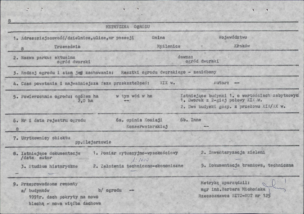 Ewidencja parkowa, skan nr 7