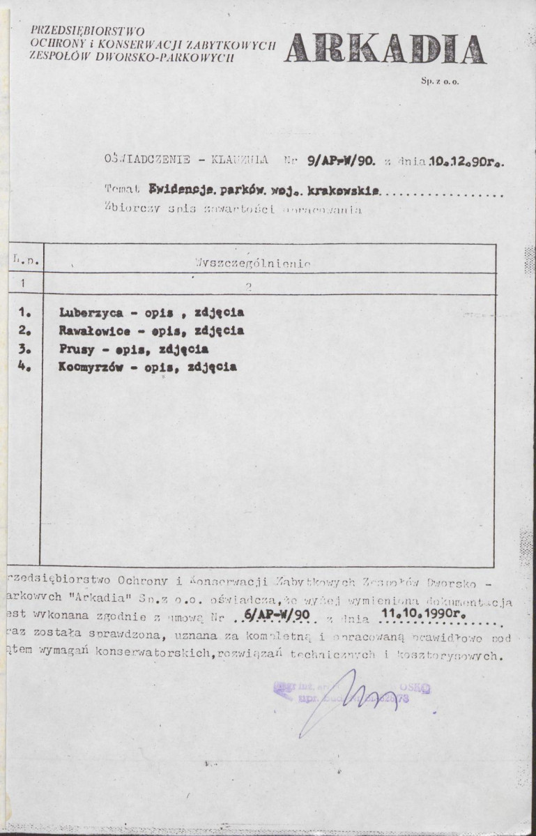 Ewidencja parkowa, skan nr 4