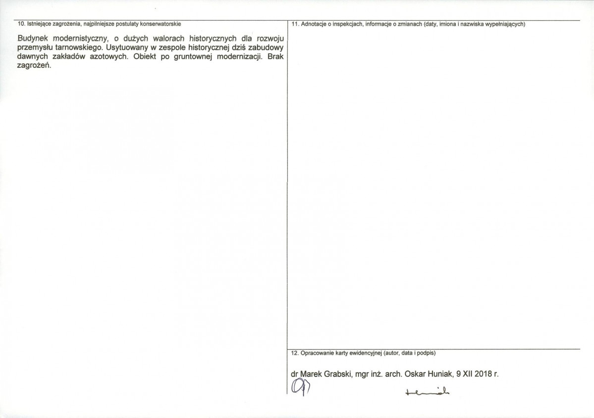 KEZN - Karta obiektu niewpisanego do rejestru, skan nr 2