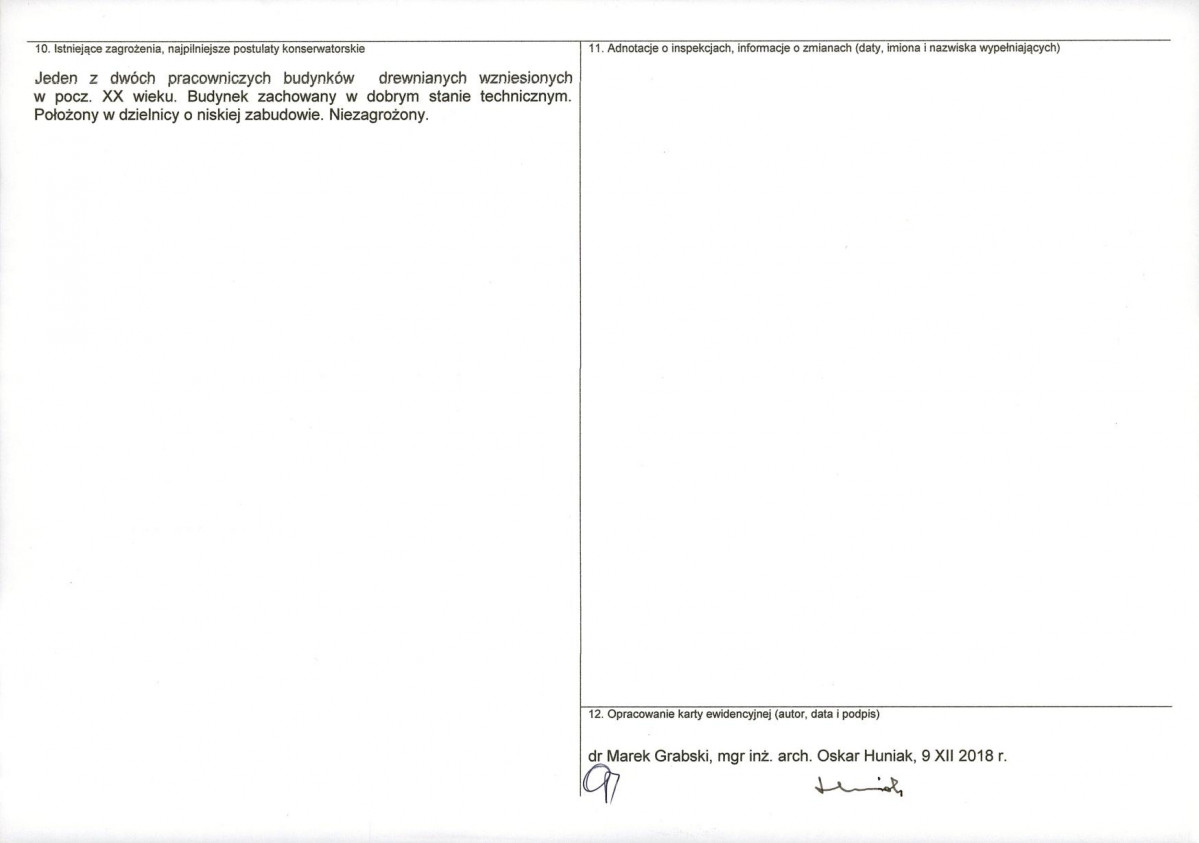 KEZN - Karta obiektu niewpisanego do rejestru, skan nr 2