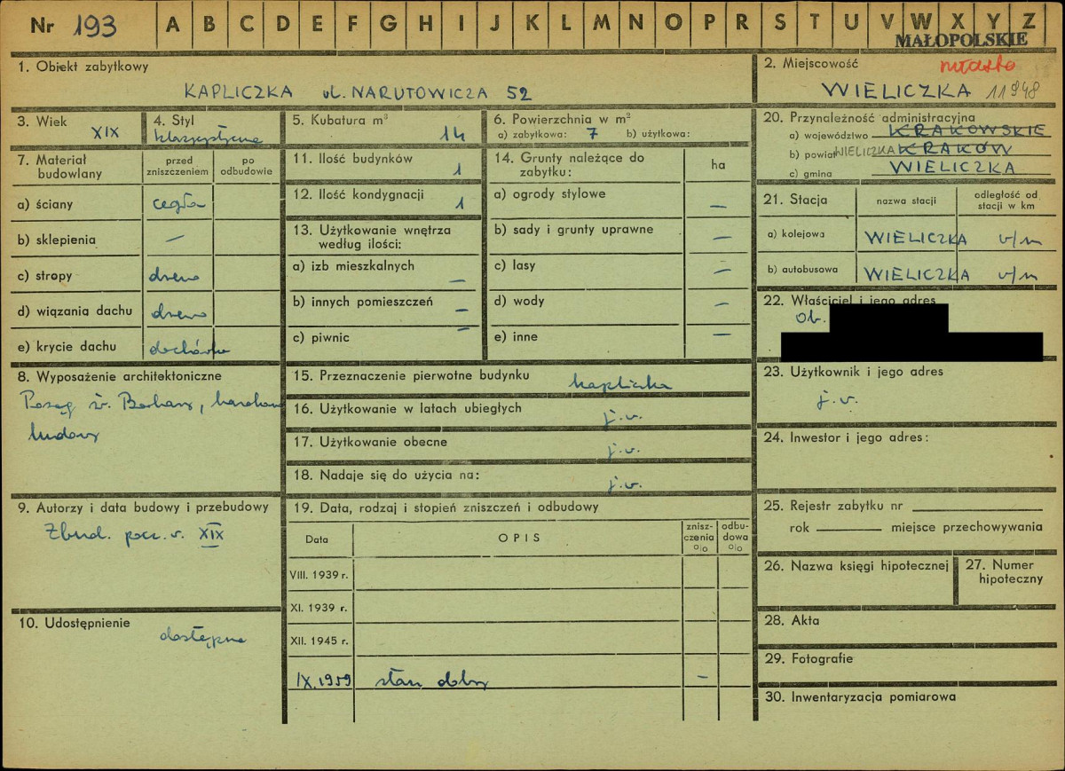 KZ - Karta zielona, skan nr 1