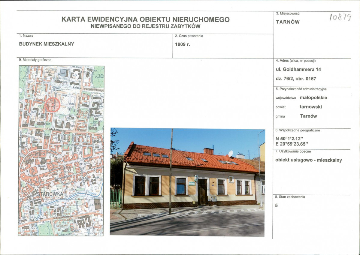 KEZN - Karta obiektu niewpisanego do rejestru, skan nr 1