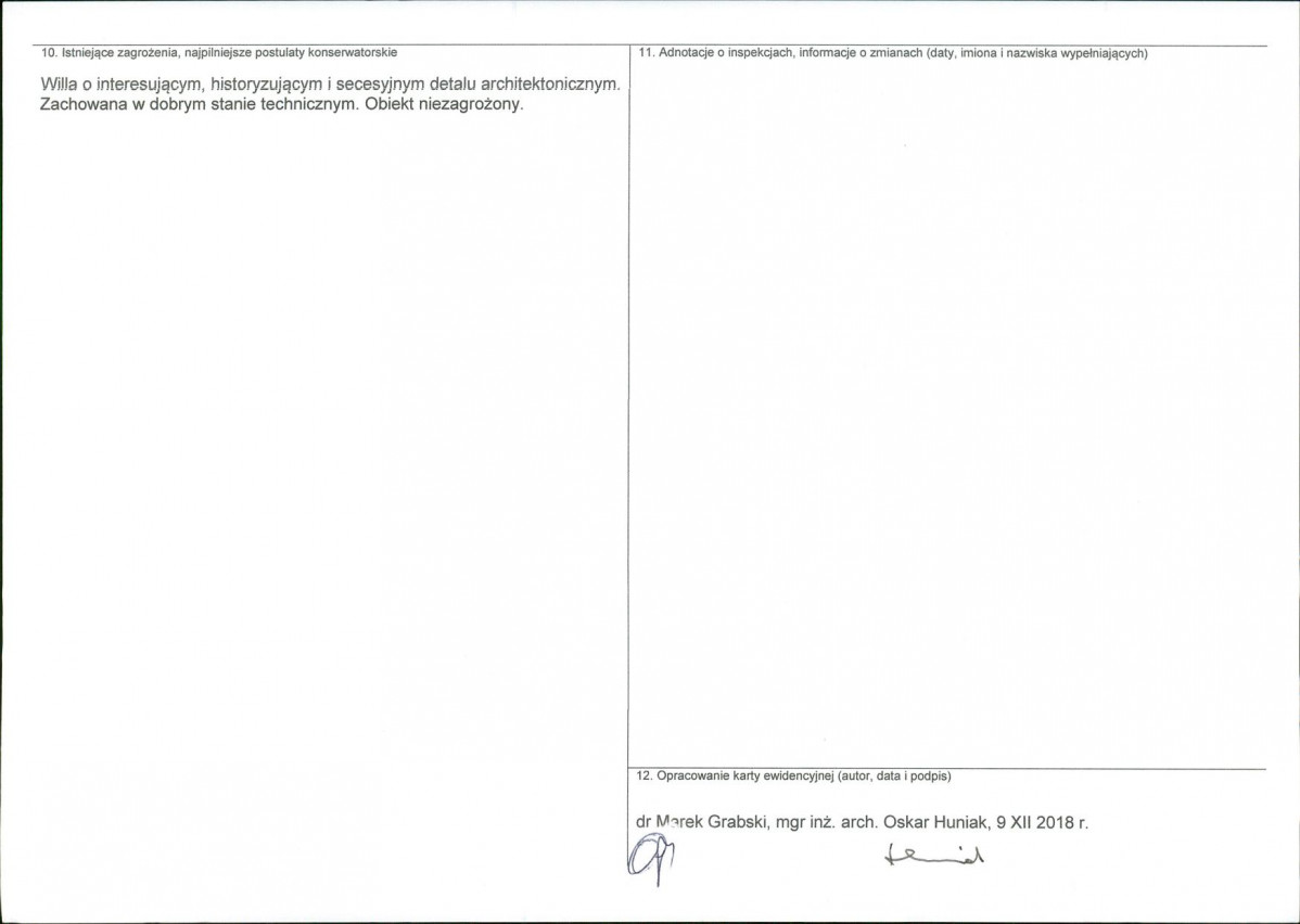 KEZN - Karta obiektu niewpisanego do rejestru, skan nr 2