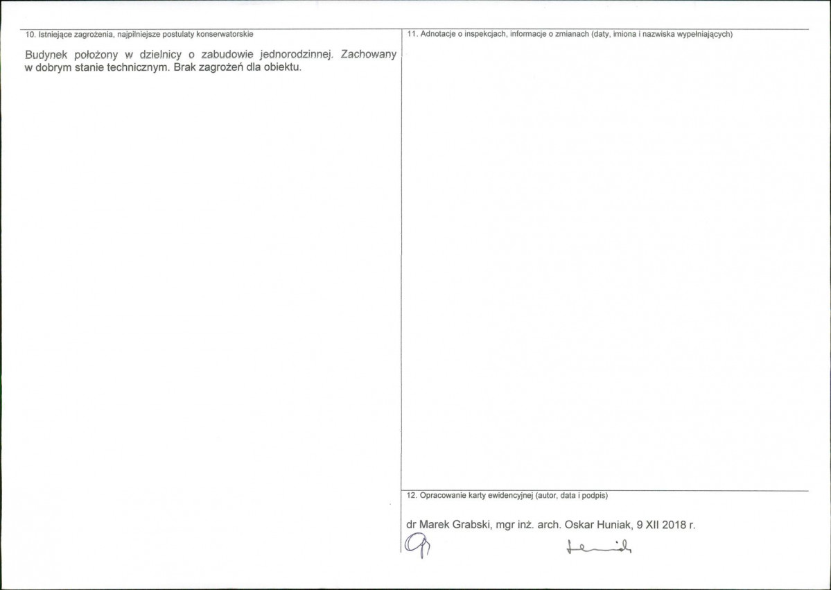 KEZN - Karta obiektu niewpisanego do rejestru, skan nr 2