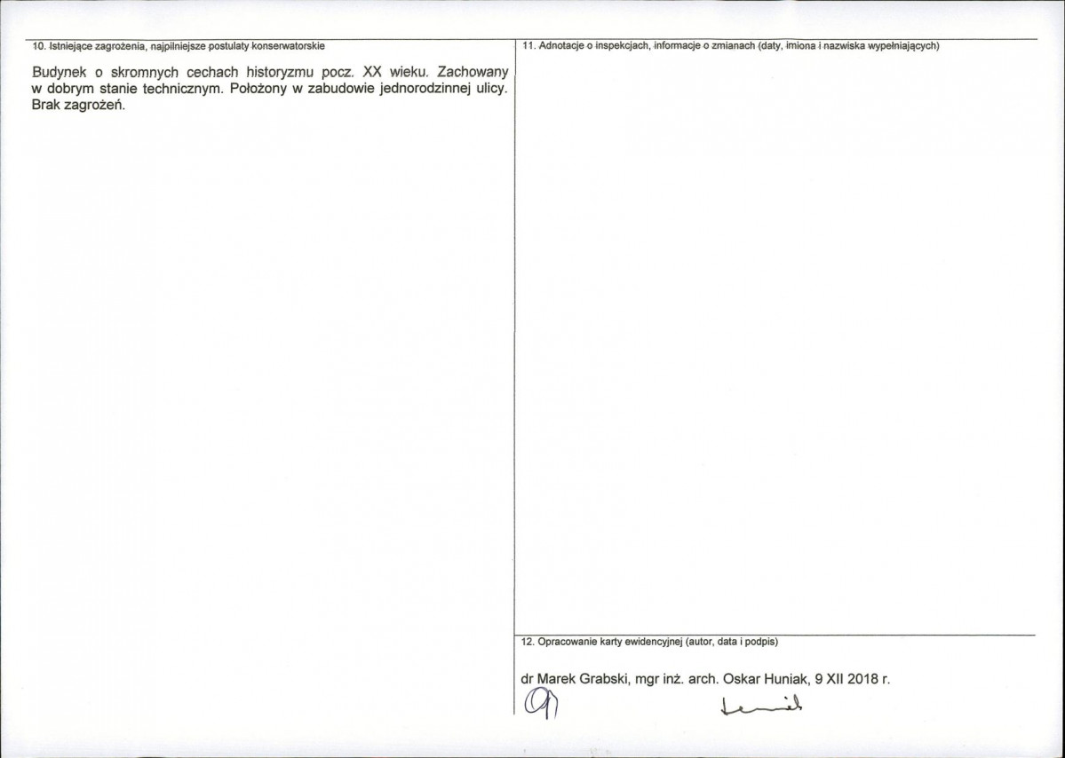 KEZN - Karta obiektu niewpisanego do rejestru, skan nr 2