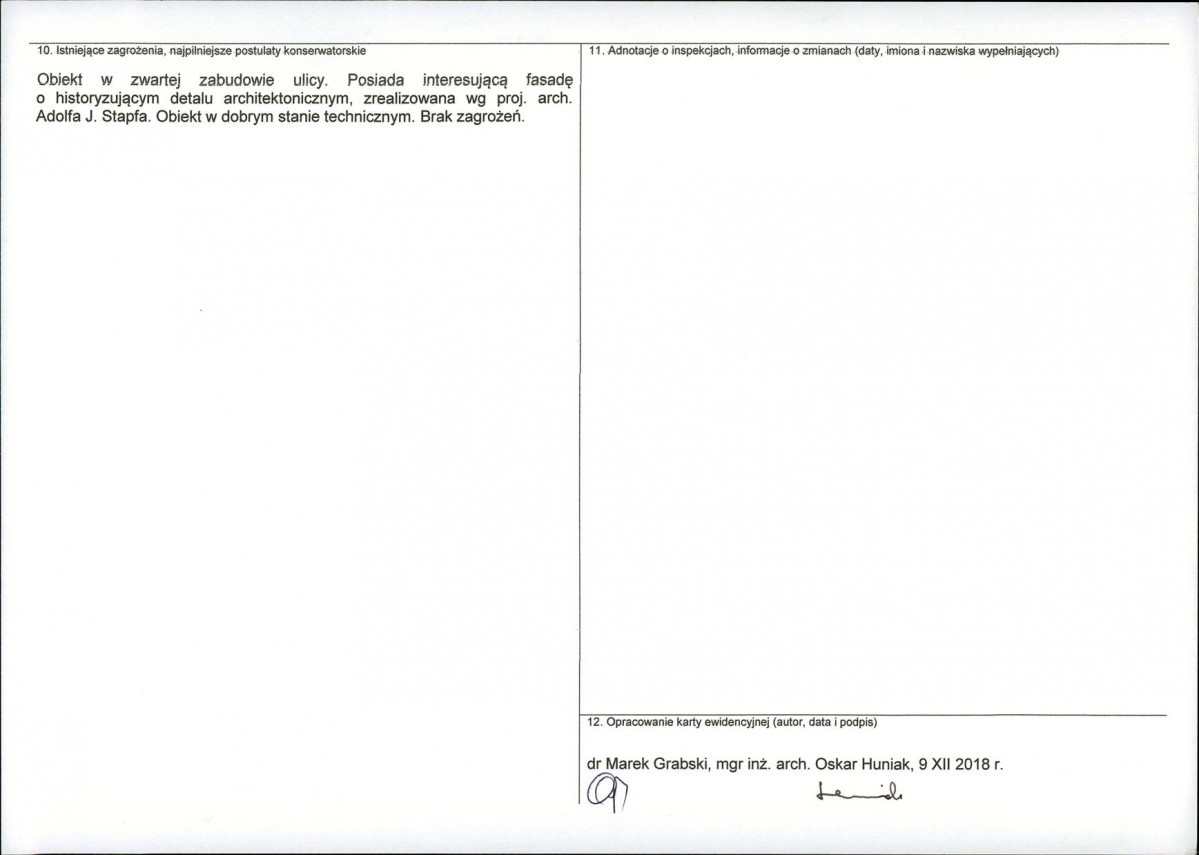KEZN - Karta obiektu niewpisanego do rejestru, skan nr 2