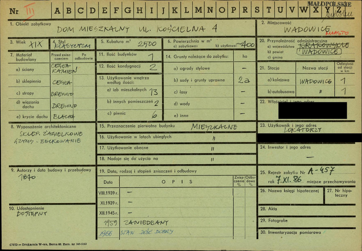 KZ - Karta zielona, skan nr 1