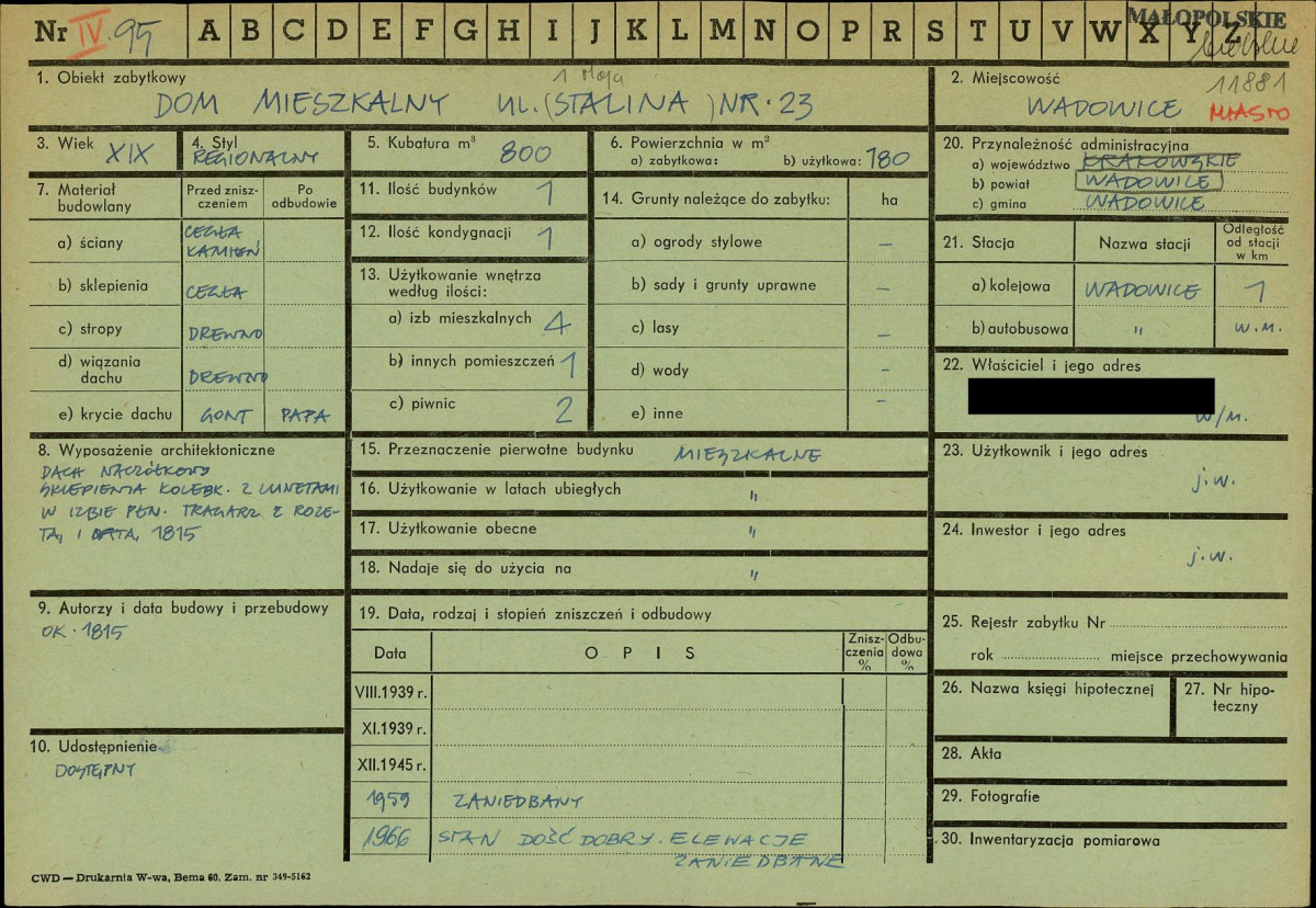 KZ - Karta zielona, skan nr 1