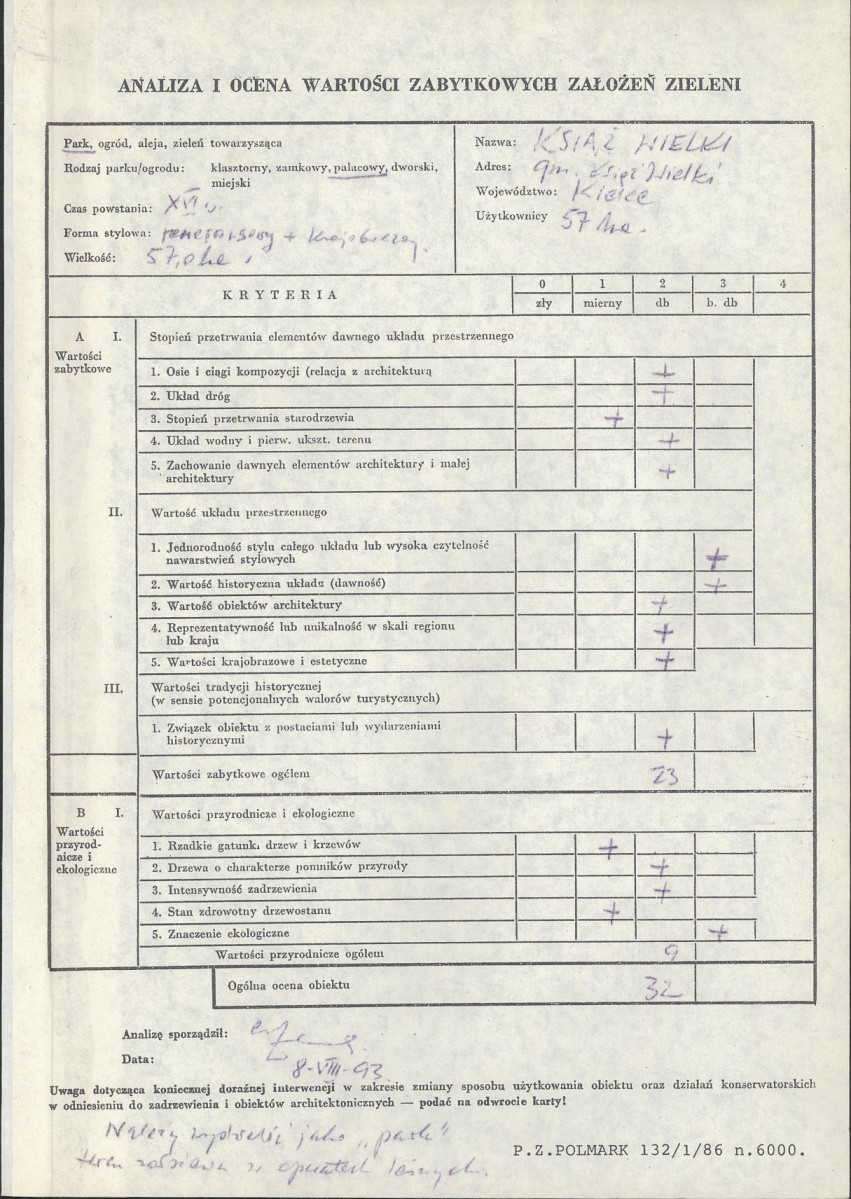 Ewidencja parkowa, skan nr 4
