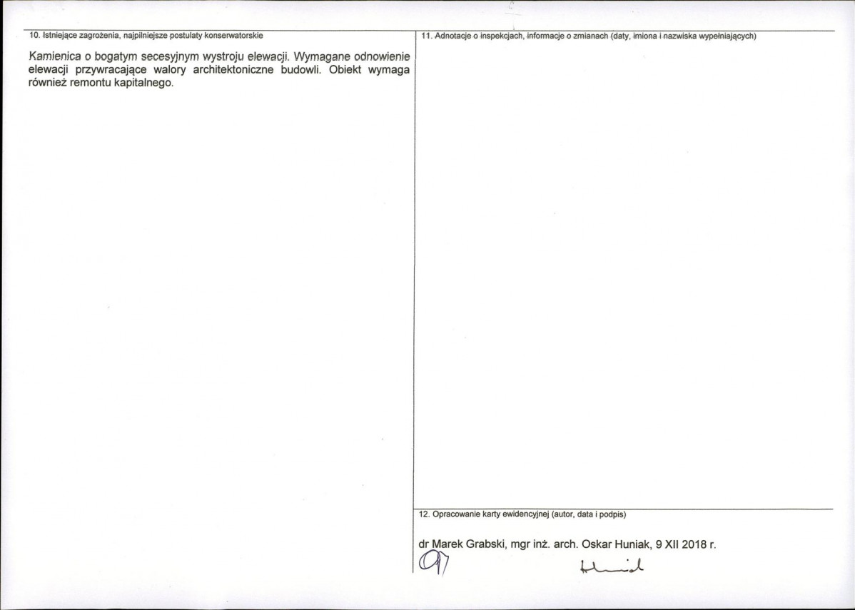KEZN - Karta obiektu niewpisanego do rejestru, skan nr 2