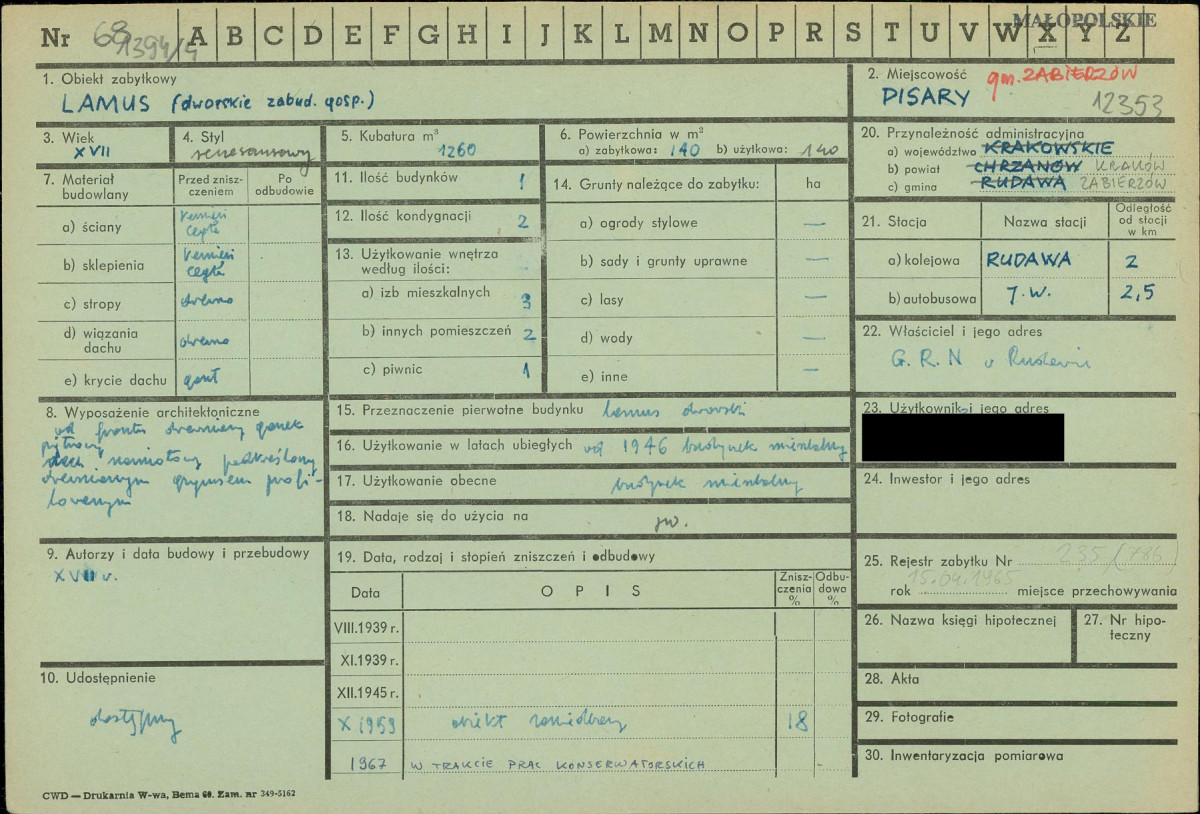 KZ - Karta zielona, skan nr 1