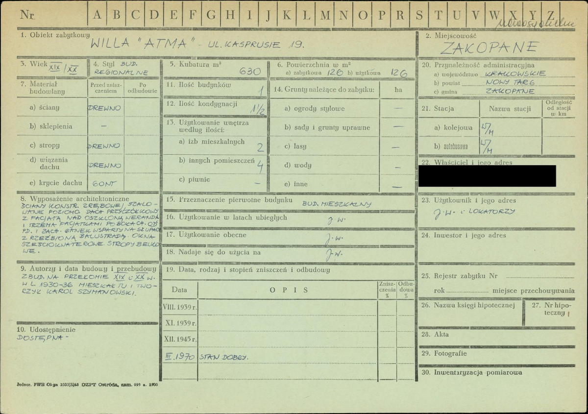 KZ - Karta zielona, skan nr 1
