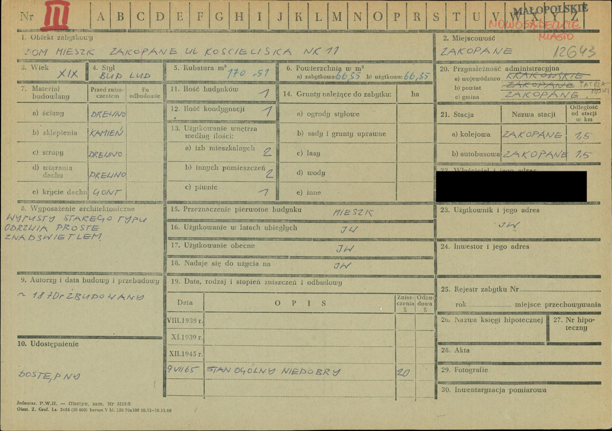 KZ - Karta zielona, skan nr 1