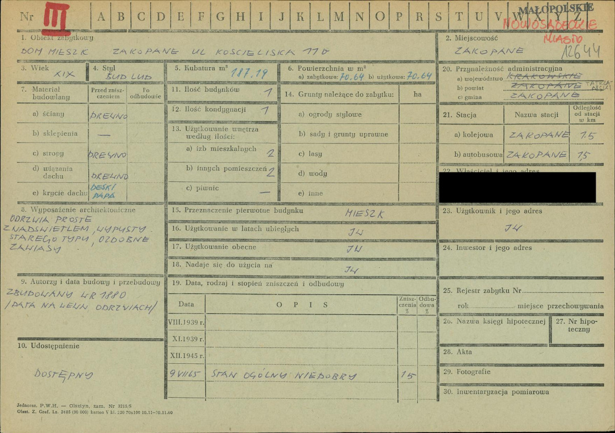 KZ - Karta zielona, skan nr 1