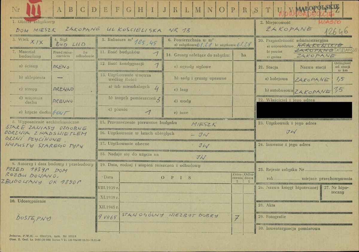 KZ - Karta zielona, skan nr 1