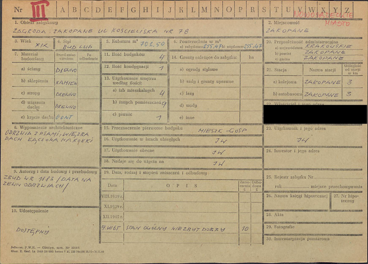 KZ - Karta zielona, skan nr 1