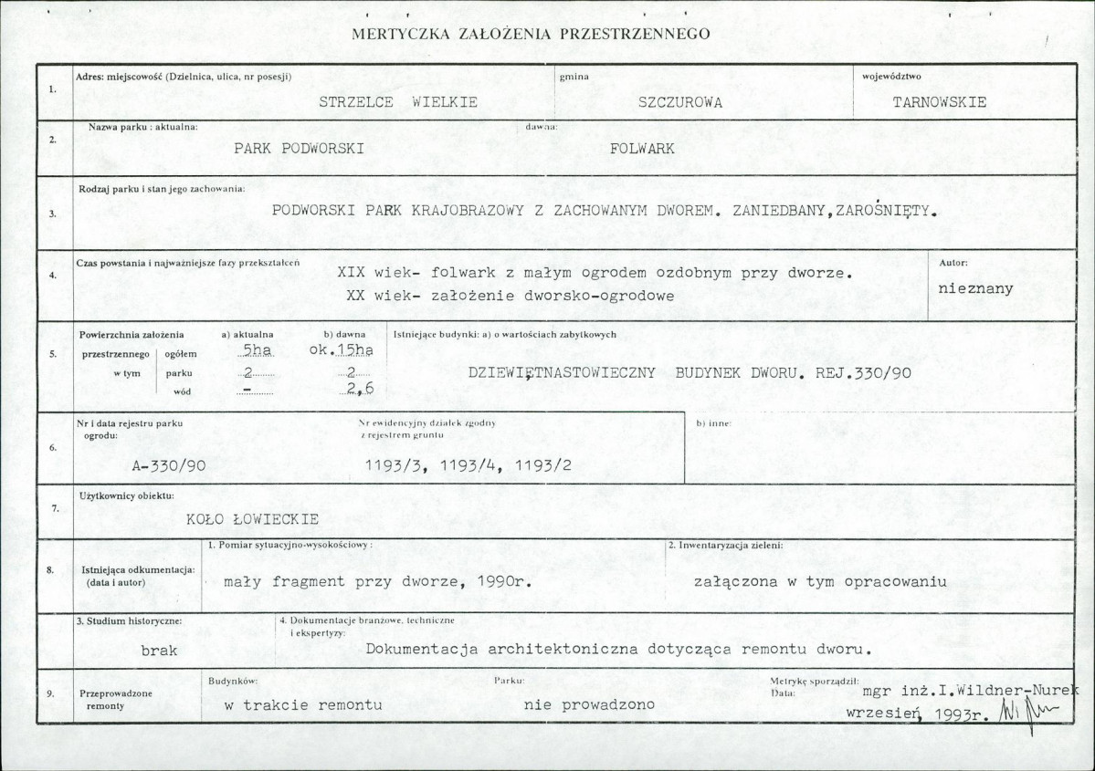 EP - Ewidencja parkowa, skan nr 5