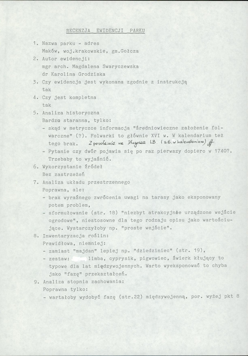 Ewidencja parkowa, skan nr 6