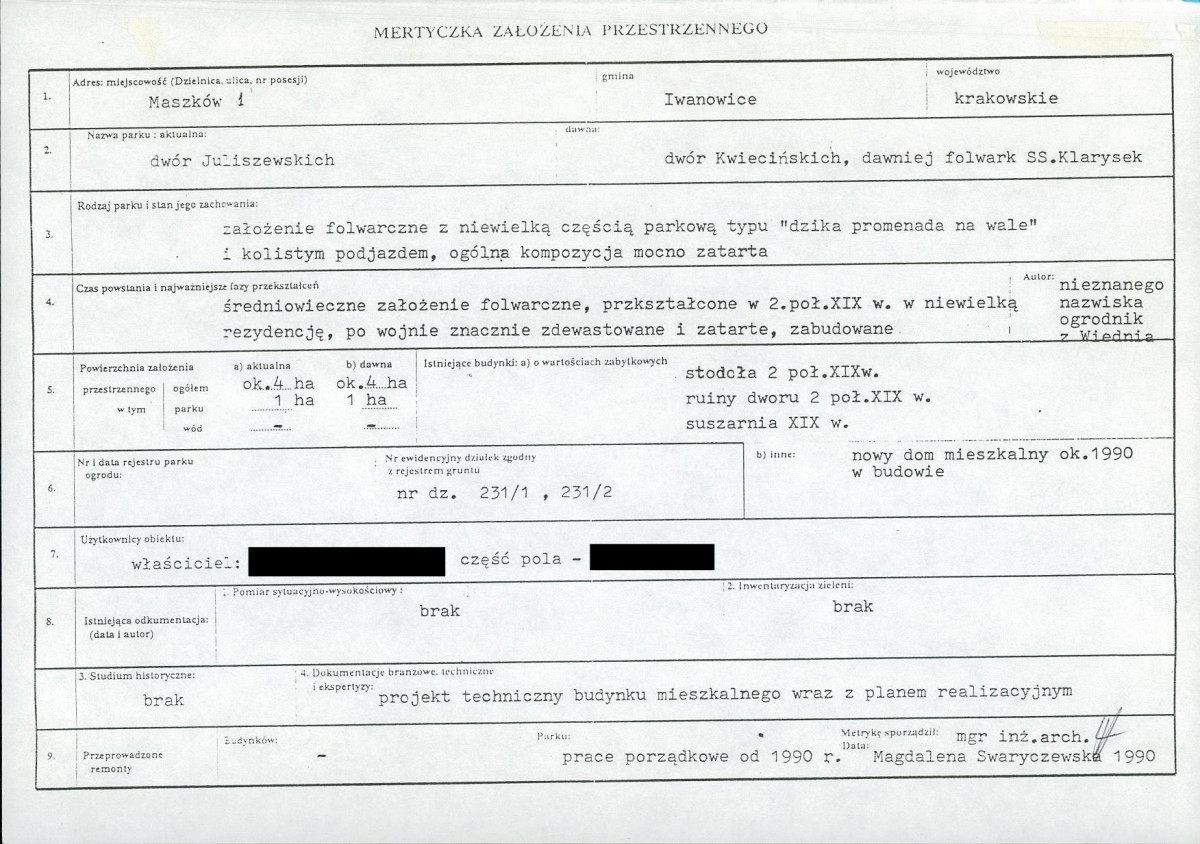 EP - Ewidencja parkowa, skan nr 4