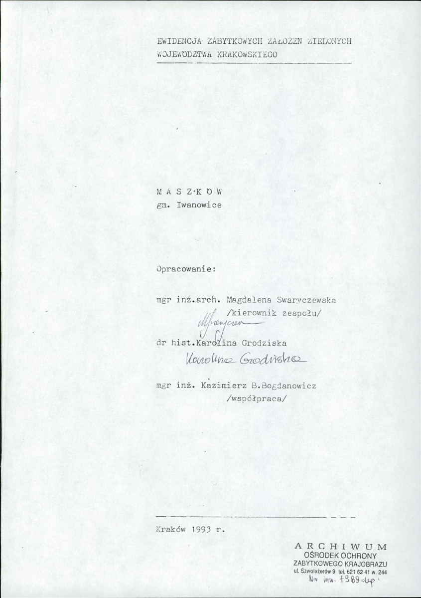 EP - Ewidencja parkowa, skan nr 5