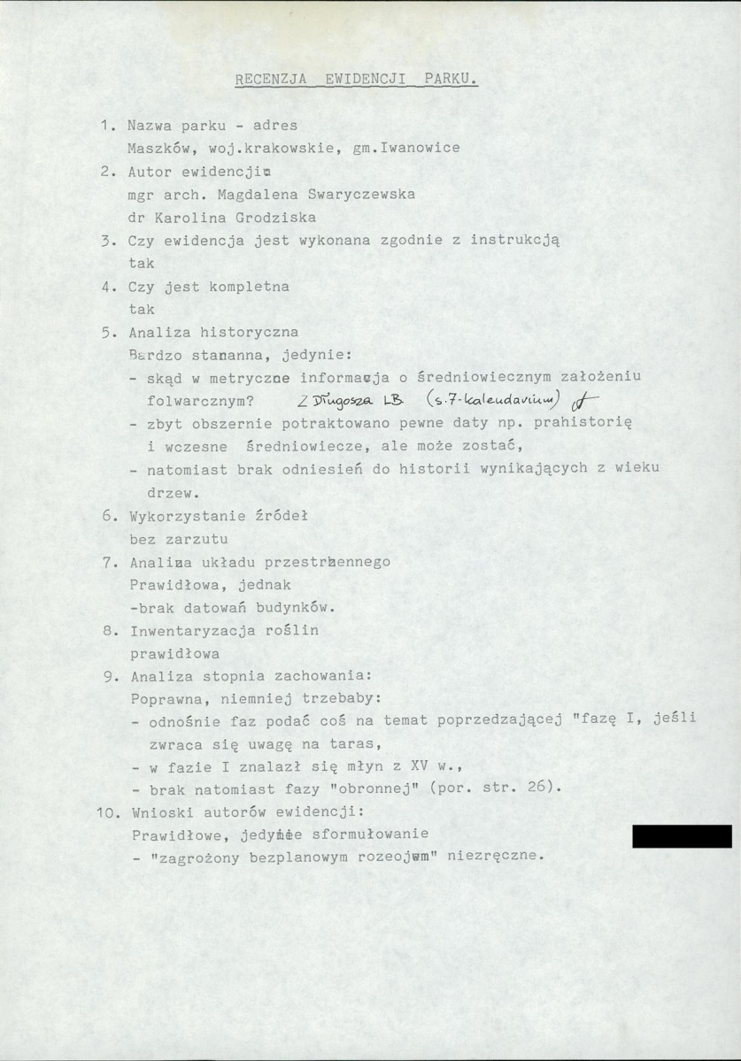 EP - Ewidencja parkowa, skan nr 6