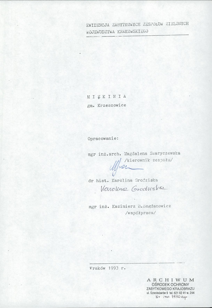 EP - Ewidencja parkowa, skan nr 5